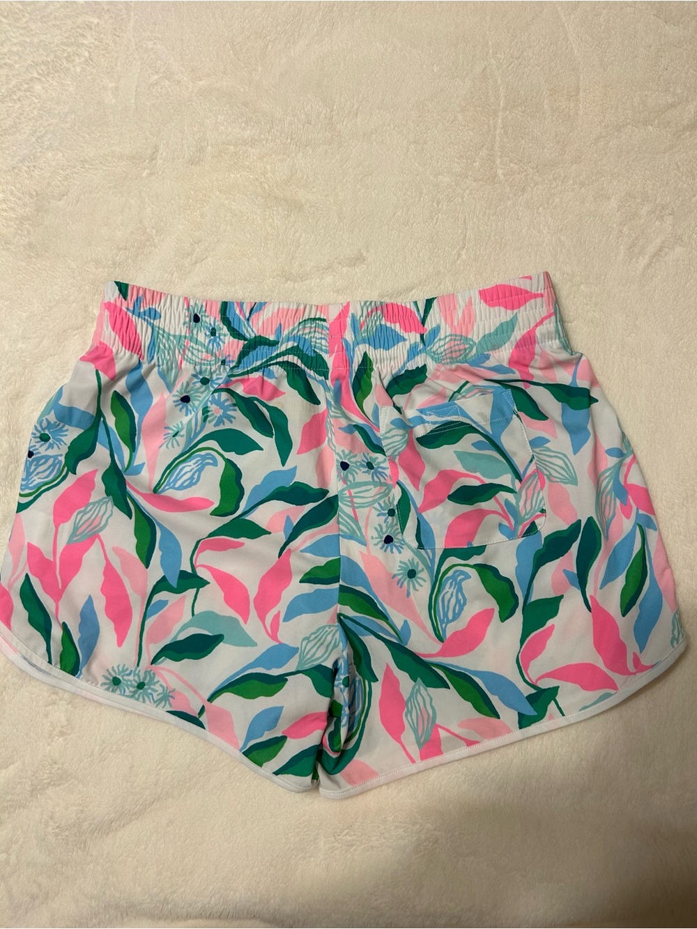 Lilly Pulitzer Pink, Green & Blue Floral Athletic Shorts